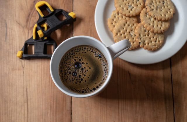 Bike fit consultation over a coffee